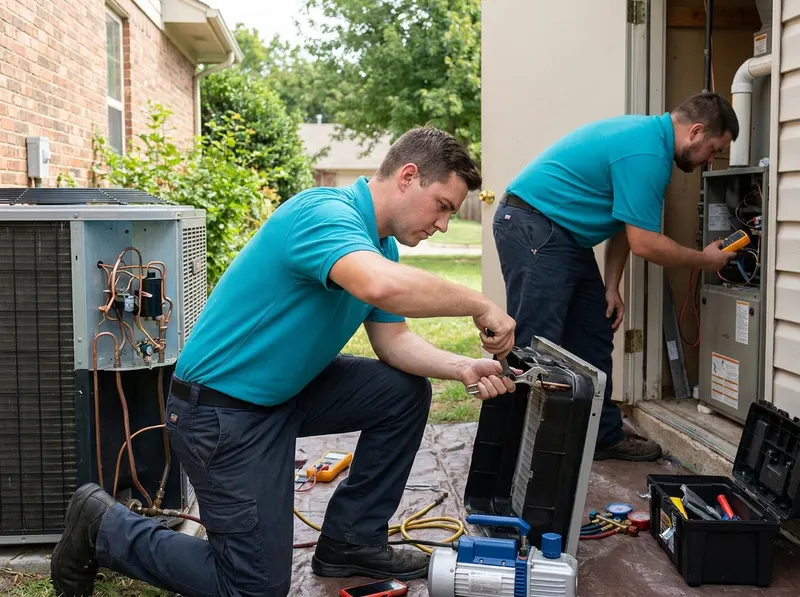 Dual-Fuel & Inverter Heat Pump Retrofit Installation in tulsa, OK